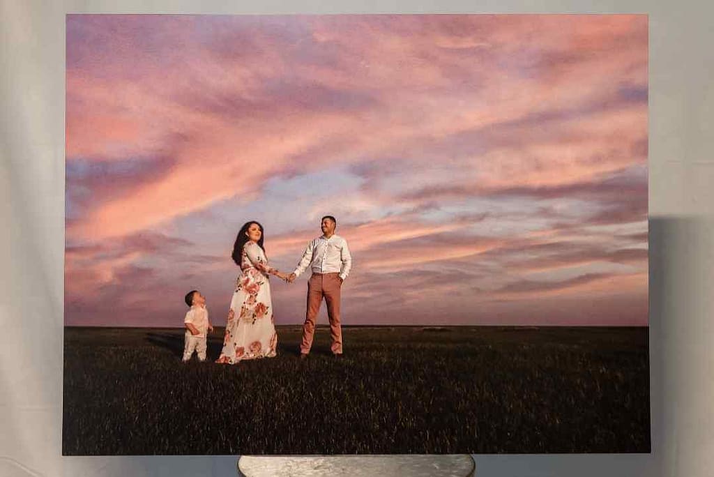 Metal print of one of our family portrait photo shoots