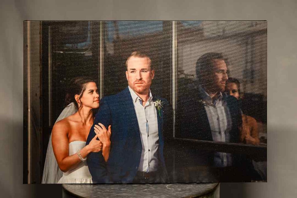 Fine art photography translates well to canvas, as seen in these wedding photos